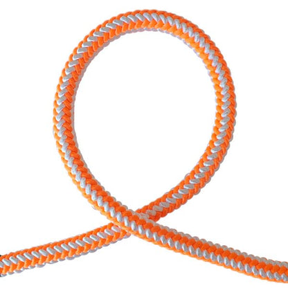 16-Strand 1/2 in (12.7 mm) Arborist-16™ Rope - 7000 lbs MBS - Static Climbing Rope - Rescue Operations - High Visibility - 120 ft - Sewn Eye - Orange/White - Made in The USA - size: 120 ft - Sewn Eye, style: Orange White