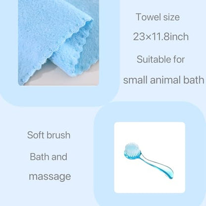 Bearded Dragon Bathtub with Brush and Towel Lizard Gecko Reptile Bath Tub | Foldable Bearded Dragon Swimming Pool , Small Animal Bathtub