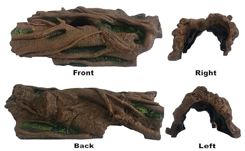XL Reptile Hide Cave – Aquarium Decor for Snake & Gecko - size: Extra Large