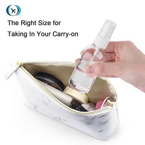 2oz Clear Glass Spray Bottles for Essential Oils, Set of 3 | Small, Plastic Sprayer - color: White Clear