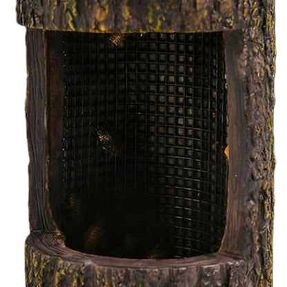 Reptile Feeders Drop-Resistant Food Bowl | Simulated Tree Stump Design Reptile Supplies with Hooks for Small Pets Lizards Geckos Frogs Terrarium