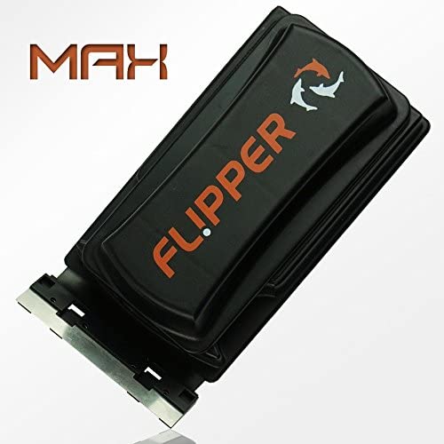 FL!PPER Flipper Cleaner Float - 2-in-1 Floating Magnetic Aquarium Glass Cleaner - Fish Tank Cleaner - Scrubber & Scraper Aquarium Cleaning Tools – Floating Fish Tank Cleaner, Max - size: 1 Count (Pack of 1)