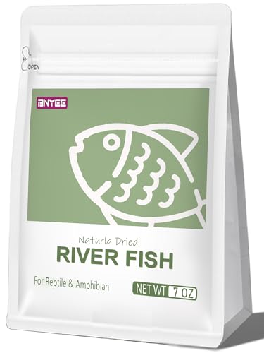 7 OZ Dried River Fish - 100% Natural Food for Turtles, Terrapins, Cats, Reptiles, Large Tropicals,Rodents