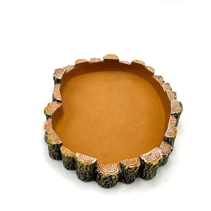 X-Large Bearded Dragon Water Dish Food Bowl, Reptile Food Dish, 9.5"x7.7"x1.4"