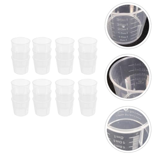 UKCOCO 100 Pcs Reptile Feeding Measuring Cups White Sturdy Plastic Multi-Functional Portion Control Containers for Lizard and Gecko Food Storage