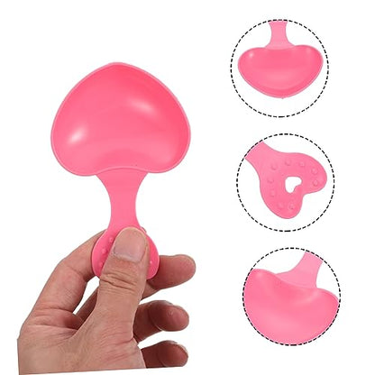 Happyyami 10pcs Love Spoon Pet Food Scoop Reptile Feeding Spoon for Small Animals