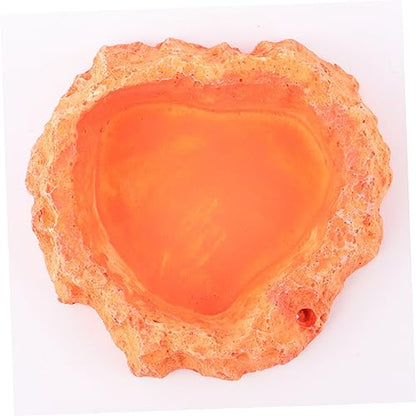 POPETPOP Reptile Feeder Bowl Thickened Design Lizard Food Tray Turtle Feeder Skid-Resistant Easy- Pet Food Container