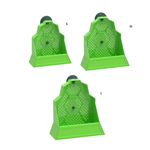 Anti-Escape Feeding Bowl with Ventilation Holes and Strong Suction for Amphibians Diets Reptiles Tanks Feeding Bowl - size: L
