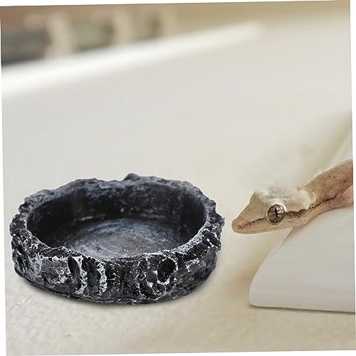 MERRYHAPY Crawling Pet Food Storage Basin Reptile Accessory Snake Water Dish Reptile Bowl Food Feeding Container Turtle Dish