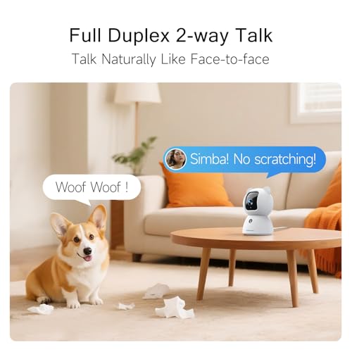 2.5K Indoor Camera 2pack, Free AI Person/Pet/Cry Detection, 4MP Pet/Dog/Cat/Baby Camera w/Phone App, Cameras for Home Security, Pan Tilt 2.4GHz WiFi, Night Vision, Full Duplex 2-Way Audio - style: 2.5K Cam 2pack