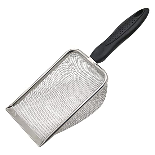 Reptile Sand Shovel Stainless Steel Fine Mesh Sand Substrate Scoop for Litter Cleaner Scooper for Sand Bedding