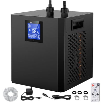 79 Gal Aquarium Chiller, 1/3 HP Fish Tank Water Chiller, Hydroponic Water Chiller with Touch Screen, Hydroponics System Axolotl Jellyfish Coral Reef 300L