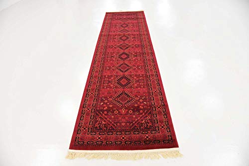 Unique Loom Tekke Collection Area Rug - Sheibani (2' 7" x 10' Runner, Red/ Black) - size: 2'7" x 10' (Runner)