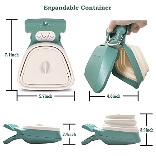 Dog Pooper Scooper, Portable Poop Scooper Handheld Size for Walking Large and Small Dogs Outside Yard or Travel Outdoors, Pup Poop Scoop with Container and 30pcs Pet Waste Bag Attachment, Blue - color: Midnight Blue, size: Large