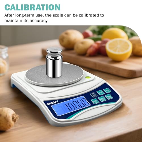 Digital Lab Scale 1000g x 0.01g oz/g/ct/DWT/tl/gn/ozt Precision Electronic Scientific Scale Analytical Balance for Laboratory Jewelry Kitchen, Includes 100g Weight and 2 x AAA Batteries