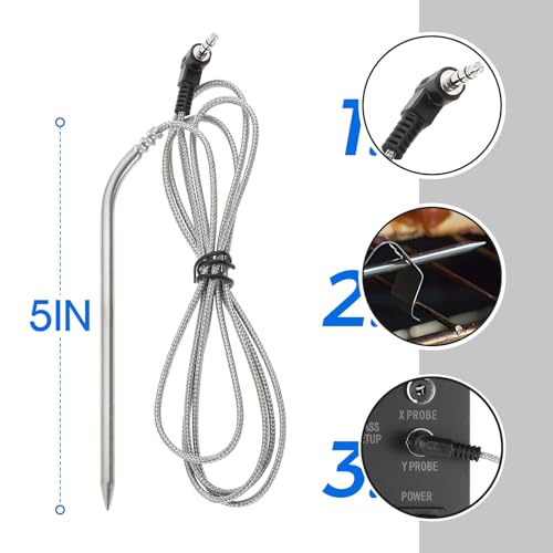 Replacement for Camp Chef Digital Thermostat Controller Kit | with Meat Probe, Temperature Sensor Probe Compatible with Camp Chef Wood Pellet Grills PG24STX PG24XT PG24S PG24WWS