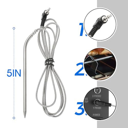 Replacement for Camp Chef Digital Thermostat Controller Kit | with Meat Probe, Temperature Sensor Probe Compatible with Camp Chef Wood Pellet Grills PG24STX PG24XT PG24S PG24WWS