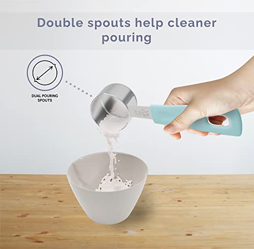 Measuring Cups and Measuring Spoons Set of 14 - Stainless Steel Measuring Cups and Spoons Set, Includes 1/8 Teaspoon Measuring Spoon, 1/8 Cup Measuring Cup, Leveler Dry (14, Farmhouse) - color: Farmhouse
