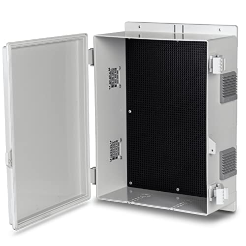 Namunanee Outdoor Electrical Junction Box, ABS Water Resistant Enclosure with Internal Mounting Panel & Hinged Cover, 15.7" H* 11" L* 5.9" W - size: 15.7"H x 11"L x 5.9"W & Standard