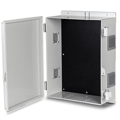 Namunanee Outdoor Electrical Junction Box, ABS Water Resistant Enclosure with Internal Mounting Panel & Hinged Cover, 15.7" H* 11" L* 5.9" W - size: 15.7"H x 11"L x 5.9"W & Standard