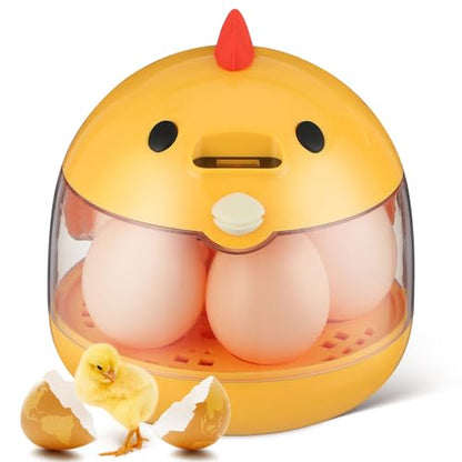 TOYANDONA 5 Egg Incubator with Automatic Temperature and Humidity Control - Small Bird Incubator with Egg Candler Air Vent for Hatching Chicken Duck Goose Quail Parrot Home Poultry Care Hatchery