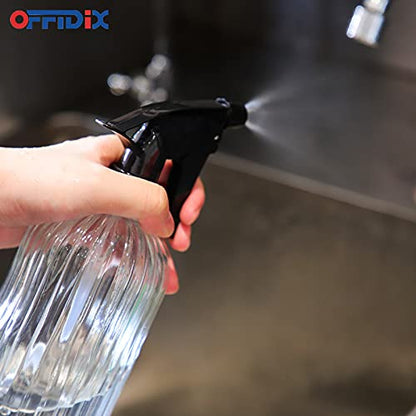 Spray Bottle, Pressure Watering Can, Handheld Spray Bottles, Outdoor Indoor Plant Mister, 0.4L/13.5oz Glass Water Spray Bottle for Garden, Plants, Cleaning, Hairdressing (Clear) - color: H-Clear