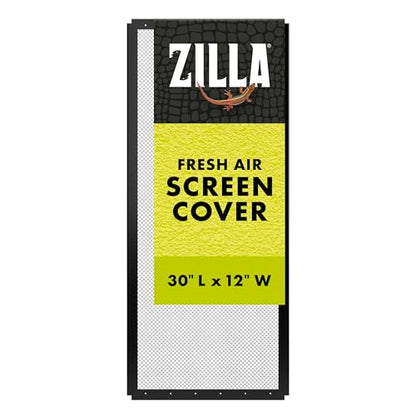 Zilla Fresh Air Screen Cover, Secure and Durable Metal Mesh Cover for Reptile Terrariums, 30 x 12 inches | Secure and Durable Metal Mesh Cover for Reptile Terrariums - size: 30" x 12"