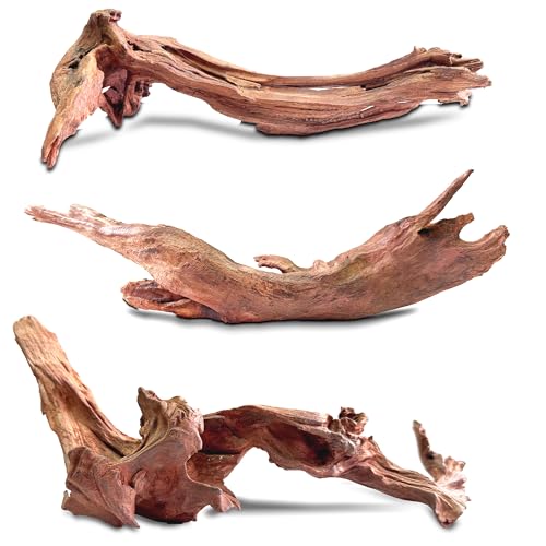 Natural Wood Driftwood for Aquarium Fish Tank Decor,Assorted Driftwood Trunk Branch for Reptile Tank Decor (MOP-ZYM Driftwood Branch (12 to16 Inch)-Pack of 3) - color: MOP-ZYM Driftwood Branch (12 to16 Inch)-Pack of 3