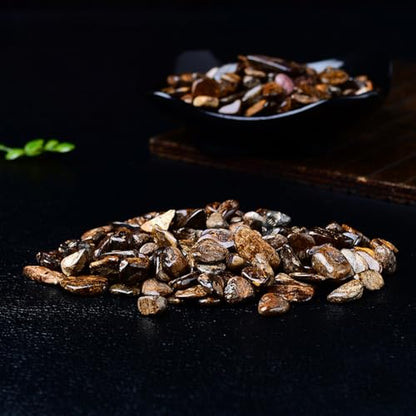 Erliway 7-9mm Bronzite Healing Crystal Chips for Crafts, 100g | Natural Crushed Crystal Stones Tumbled Chips for Vase Filler Aquarium Gravel, Meditation Chakra Balancing, Candle DIY Making - color: Bronzite