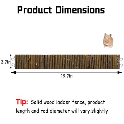 Rat Bendy Long Suspension Bridges 19.7 x 2.7 Inch Hamster Climbing Ladder Flexible Wooden Bridge for Dwarf Hamster Sugar Glider Rodents Mouse - size: 1PCS 19.7x2.7in