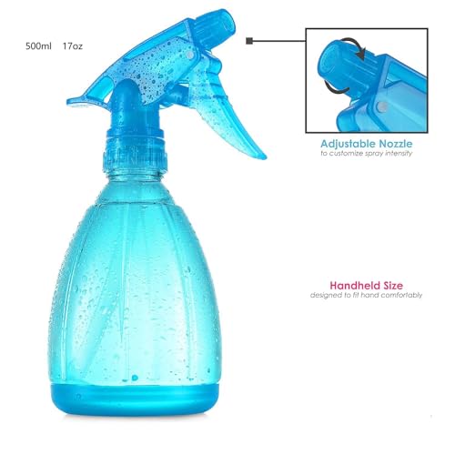 Adjustable Spray Bottles for Cleaning Solutions - No Leak and Clo, Plants, Cleaning Solutions, BBQ. Plant Sprayer, Hair Mister, Squirt Bottles for Liquids - Food-Safe Pet, Vinegar