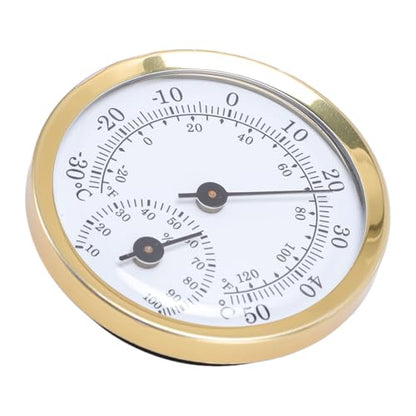 LiebeWH Indoor Thermometer Hygrometer, Aluminum Alloy Digital Humidity Monitor with Double Scale Display for Greenhouse Reptile Terrarium Home Refrigerator