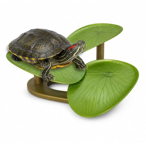 Turtle Basking Platform, Leaf Shape Turtle Resting Platform, Turtle Tank Decor, Aquatic Turtle Dock, for Aquarium Accessories for Small and Medium Sized Reptiles, Frogs and Turtles (S) - size: S