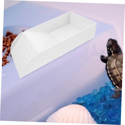 GALPADA Turtle Basking Platform Multi Functional Reptile Feeding Dish and Water Bowl for Turtles Frogs and Lizards Durable Tank Decor with Ramp for Sunbathing and Feeding