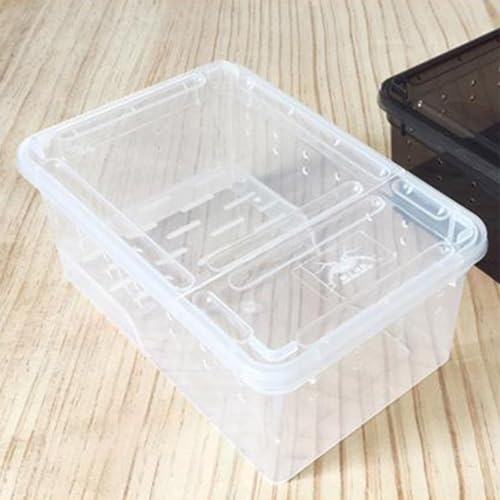 Large Transparent Turtle Tank Aquarium with Non-Slip Ramp and Basking Platform Amphibious Habitat for Reptiles Tortoises Frogs and Aquatic Pets Easy Water Change and Exercise Tank