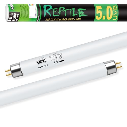 LUCKY HERP T8 30W UVB 5.0 Reptile Light, UVA UVB Reptile Light Bulb 2 Pack, Fluorescent Lamp for Reptiles Amphibians Lizards Chameleons - size: 36inch 5.0
