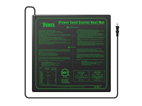 iPower GLHTMTM-A 20" x 20" Waterproof Durable Seedling Heat Mat Warm Hydroponic Plant for Indoor Gardening Germination Starting, black - size: 20" x 20", style: Heat Mat