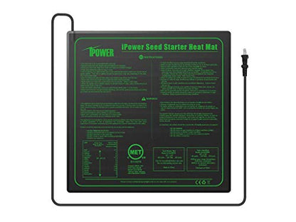iPower GLHTMTM-A 20" x 20" Waterproof Durable Seedling Heat Mat Warm Hydroponic Plant for Indoor Gardening Germination Starting, black - size: 20" x 20", style: Heat Mat