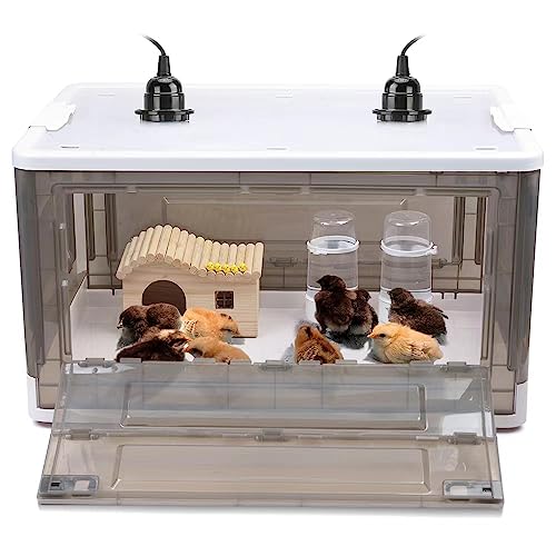 Chick Brooder,Fan Ventilation Circulation Design,Brooder Box for Chicks,Brooder Heater Warms up to 25 Chicks (23″x17″x14″) - size: 23″x17″x14″