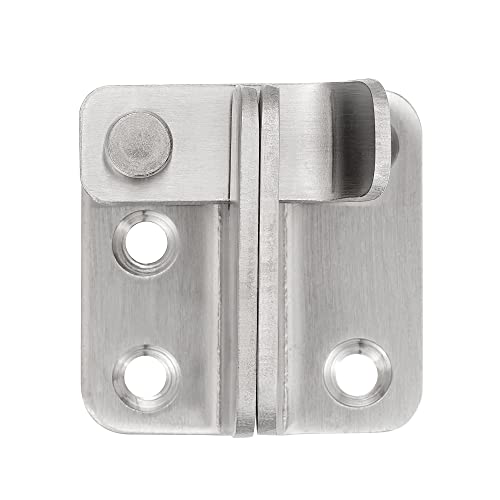 2 Set Brushed Nickel Flip Latches with Padlock Hole,2.36”x2.12”Gate Latch | Stainless Steel Sliding Barn Door Lock ,for bedroom,drawer,Wine Cabinet,cabinet,garage,window,pet enclosures - color: Brushed Nickel_2 Pack