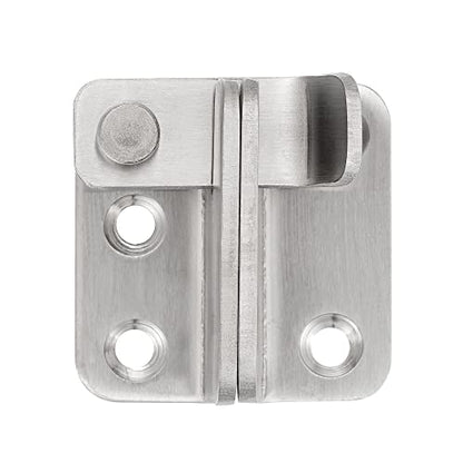 2 Set Brushed Nickel Flip Latches with Padlock Hole,2.36”x2.12”Gate Latch | Stainless Steel Sliding Barn Door Lock ,for bedroom,drawer,Wine Cabinet,cabinet,garage,window,pet enclosures - color: Brushed Nickel_2 Pack