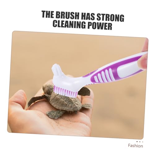 Happyyami 3pcs Turtle Shell Cleaning Brush Flexible and Mud Brush for Turtles Aquatic and Terrestrial Use Promotes Pet Health for Shell and Tank Cleaning - color: Violet