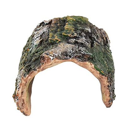 OMEM Reptile Hideout Box, Spider, Scorpion Reptile Hides and Caves Habitat Decor, Imitation Bark Resin Hidden Nest Tortoise Supplies