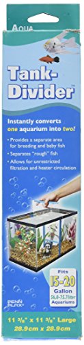 Penn-Plax Large Tank Divider for Aquariums, 11-3/8" x 11-3/8" (TDLBX) - size: Large