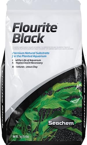 Seachem Flourite Black Clay Gravel - Stable Porous Natural Planted Aquarium Substrate 15.4 lbs - size: 15.4 lbs