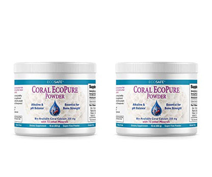 Coral Ecopure Powder, Coral Calcium Powder Supplement with Coral Minerals - 16 Ounces - size: 32 Ounce (Pack of 1)