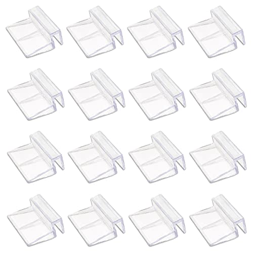 16 PCS 6mm Acrylic Aquarium Cover Clip, Clear Fish Tank Glass Cover Clip Support Holder Universal Lid Clips for Rimless Aquariums | Fish Tank Glass Cover Clip, Support Holder, Universal Lid Clips, For Rimless Aquariums