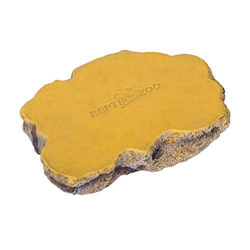 REPTIZOO Reptile Food Dish Terrarium Water Bowl Food Feeding Bowl for Reptile Amphibian Pets Large(8.8" x 6.5" x 1.5")