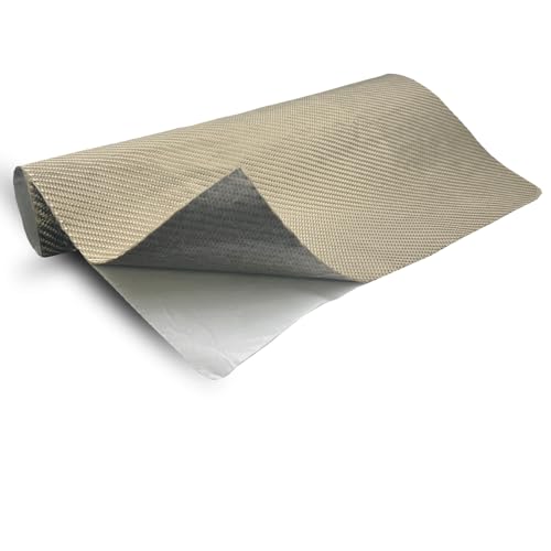 Titanium Thermal Barrier Adhesive Backed Heat Blanket Heat Shield Mat 12'' X 47'' for wall behind grill, fireplace kitchen cabinet 2500 Degrees Fire Pit Mat Fireproof Grill Pad - size: 12'' X 47''