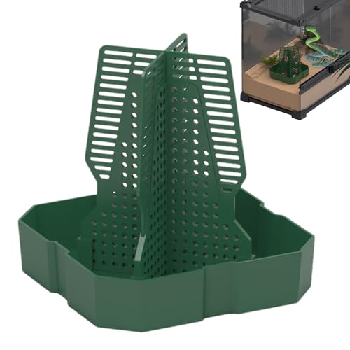 Reptile Dish Anti-Escape Superworm Feeder Live Worm Organizer Climb Column | Chameleon for Indoor Outdoor Tank Aquarium Accessories Gecko Lizard Bearded Dragon Snake Tortoise Reptile Spider